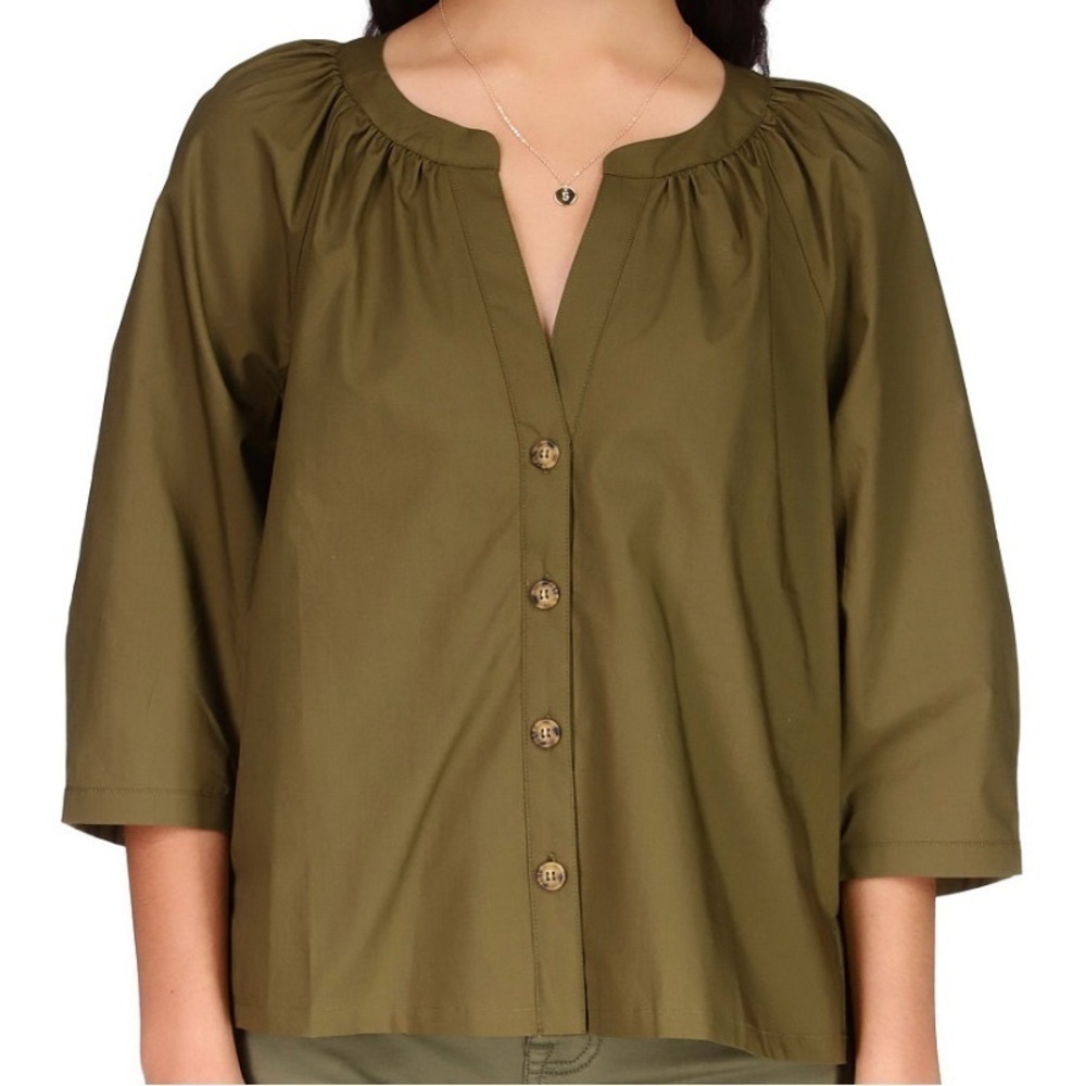 NWT Sanctuary poplin button front blouse. XL.
